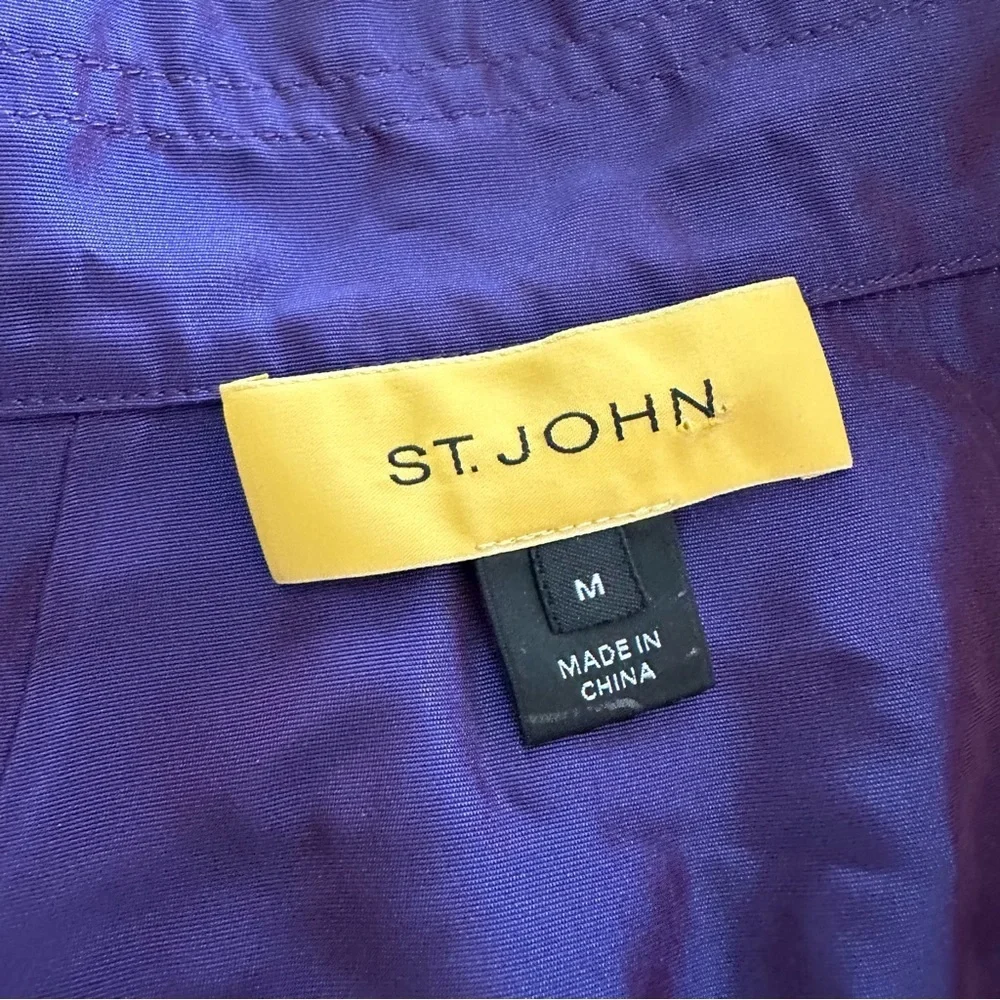 St. John Iridescent Purple Swing Jacket - Picture 7 of 8